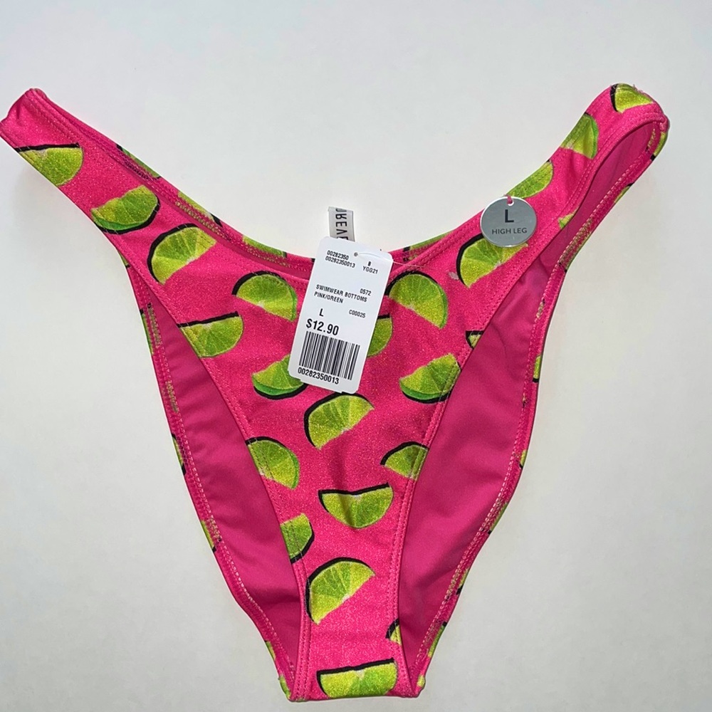 NEW Kiwi Lime High Leg Bikini Bottom